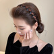 Ideer flash drill Louis Paris Princess headband light luxury women's 2025 new fluffy high cranial head clip face washing headband F3249 Paris Princess headband
