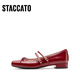 
Sigatu 2025 Spring Spring Dance Music Mary Jane Shoes Butter Single Shoes Women's EA603AQ5 Cherry Red 37