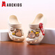 ABC Kinder Kinderschuhe Summer Männer und Mädchen Sandalen weiche Sohle-Loch-Schuhe Kapibala Beach Schuhe 8597 Beige 30-31