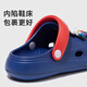 Daddy Pig Children's Croc Shoes Boys' Summer Home Indoor Non-slip Ultraman Middle and Large Children's Beach Sandals and Slippers Blue 23