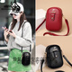Kangaroo 2024 Neues modisches weiches Leder-Frauentasche Mobiltelefon Tasche Mini kleine Tasche Mode große Kapazität Single-Shoulder-Crossbody-Tasche [9922] Schwarz