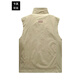 Katzenweste Frühlings- und Sommerhülsenjacke Casual Weste Lose vielseitig geschäftliche Revers -Top Khaki 2xl