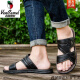 
Western Region Camel Men's Leather Sandals Summer 2025 New Beach Shoes Middle-aged and Elderly Dad Camel Casual Large Size Dual-Use Men's Earth Slippers Black Ou689 Upgraded Model-Camel Official Brand Official 45