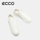ECCO flat shoes for women, Ni Ni's same style cowhide sneakers, lace-up casual sports shoes, street 272803, white/off-white 27280356946 39