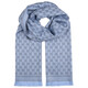 GUCCI-Schal, Unisex, Logo, Jacquard, wendbar, Wolle, Quastenschal, chinesischer Valentinstag, Blau/Grau, 411115 3G200 1369
