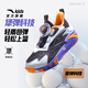Anta-Kinder-Turnschuhe Jungenschuhe 2025 Frühlings- und Sommer Neues Produkt Mesh Atmungsaktivem Knopfknopf gepolstert und geschärfter Basketballschuhe Schwarz/Hellnebel Grau/Gelb Orange-1 32