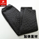 Pierre Cardin Pantalon en cuir authentique pour un pantalon de taille haute pour hommes pantalon pantalon en cuir pilote d'âge moyen et âgé de l'âge moyen et de cuir en cuir de vache de vache à carter en haut, plus taille de style coton 33 (2 pieds 6 tour de taille)