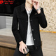 Pierre cardin 2025 new men's jacket spring and autumn trendy work clothes versatile jacket men's casual lapel top gray 695 2XL [suitable for 135-150Jin [Jin equals 0.5 kg]]