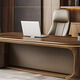 Ningqiu Luoge (NICHLORT) new Chinese style solid wood boss desk simple modern paint desk chairman's office black walnut executive desk 2.6 meters boss desk ash wood