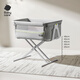 Babycare crib removable portable diaper changing table nursing table multifunctional splicing height adjustable baby newborn newborn accompanying crib-star gray (with mattress)
