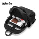 Walker Shop [Brand Selection] Men's Backpack Simple Large Capacity Computer Bag Backpack Men's Backpack Waterproof Travel Bag Black