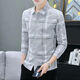 Pei Shiyan 2025 new spring and summer shirt men's long-sleeved plaid slim casual shirt formal men's shirt trendy men's khaki 9922 khaki S (high) quality (70-85Jin Jin is equal to about 0.5 kg)