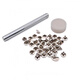 He Jiagong DIY metal copper double-sided rivets, mother-and-daughter nails, pop-up nails, rivets, ding decoration, leather bags, shoes and hat accessories, buttons, silver 100 sets, 6mm can be riveted up to 3mm thick + tools