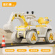 WORK BABY children's electric excavator toy car can seat adults double toy girl and boy remote control electric engineering excavator luxury remote control dual drive milk coffee color + 6v7 large battery