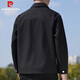 Pierre cardin jacket men's spring and autumn trendy loose work jacket men's lapel casual top men's clothing black XL