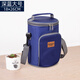 Miaopule Insulated Bag Hand-held Insulated Bag Insulated 8-Hour Rice Bag Aluminum Foil Thickened Round Lunch Bag Lunch Box Bag Gaoyan Dark Blue Large