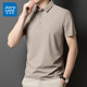 King of King of Trueves endorses summer thin ice silk short-sleeved men's large-size loose POLO shirt cool breathable quick-drying top BYBL-12357 black L