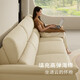 Gujia Home Mobiliario Sofá de cuero funcional simple moderno sofá Sofá Cabeza de backrest Soom Soom Soom 6197 [Glutinoso Rice White] De cuatro personas Right Electric Electric
