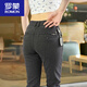 Romon Männer 2025 Frühlings- und Sommer Neue Straight Tend Light Business Elastizität vielseitiger Männer lässig Hosen Herren-Vater Anzug T838 Khaki 28