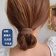 Thick Hair Tie Brown Hair Tie Ponytail Rubber Band Female Simple Temperament High Elasticity Hair Tie Diamond Pattern Hair Tie 10 Pieces