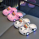 Meow Miow Kinderschuhen im Sommer leichter Auto Dinosaurier Sandalen Jungen und Mädchen Anti-Rutsch-Strandlochschuhe Kinder-Hausschuhe weiße Auto (mit heller Größe) 22-23 (Innenlänge ist ca. 14,5 cm)