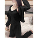 Modal heißes Mädchen sexy Brust Pad reines Baumwollsuspender Pyjamas dreiteiliger Set Frühling und Herbst Neue lose reine Spitze Home Kleidung 677 geschnittene Männer-Spitzen-Set [mit Brustpolster] M [Vorgeschlagen 95 Jin [Jin gleich 0,5 kg]]