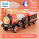 
Wanre children's electric four-wheel train track car can be remotely controlled and can be charged to sit on a double second child for boys and girls 1-6 years old. Low-end Chinese red locomotive without carriage