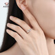 Aido Diamond pt950 platinum small spirit snake ring for women platinum snake year live ring tail ring opening adjustable gift live mouth weight 3.2-3.4 grams
