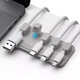 Silikon-Magnetkabel-Kabelprozessor Set Multi-Card-Computerdatenkabel Sortieren Desktop-Mobiltelefonladungskabel Festkabelklemme Grau Grau