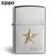 Zippo Edge plus léger 205 Gravure Mat Gravure à cinq points Star Army Series Gift-Giving Men's Counter Great 205 Matte Brothers-Stand-Aone Version Dy9902US