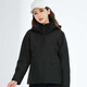 Simboo Drei-in-Eins-Jacke für Männer und Frauen im Freien im Freien neue kaltdichte winddichtes Bergsteigeranzug Herbst und Winter plus samtige verdickte Jacke 12805 Schwarz-Frauen