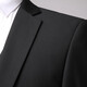 Luo Meng suit suit men's business slim suit men's professional formal small suit groom's best man's wedding dress jacket black two buttons suit + trousers 3XL (190) (suitable for 170-180 Jin Jin equals 0.5 kg)
