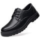 Spider King King d'âge moyen et personnes âgées Nouvelles Chaussures pour hommes Breffable Business Business Casual Versatile Soft Sole Anti-Slip Hollow Dad's Cuir Chaussures Black Single Chaussures 6627 43 Cuir Standard Taille de chaussures