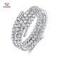 Aido diamond explosive platinum bouncy bead ring women's fashion platinum three-ring memory elastic ring new style net gold weight 2.6-2.8 grams (11-13# can be worn)