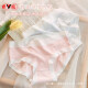 雅鹿内裤女透气少女中腰内裤女夏简约甜美少女内裤小熊  699# 蓝色 1条 L 95-120斤