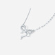 Saturday Fu PT950 platinum necklace for women platinum pendant bow birthday gift B0614839 40+5cm about 2.98g