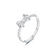 Mengjinyuan PT950 platinum ring fugitive princess bow open ring, birthday gift for girlfriend, about 2.1g