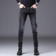 
JEEP SPIRIT genuine Jeep high-end jeans men 2025 summer thin slim foot high-end elastic casual pants men 1048 black regular size 30 waist circumference 2 feet 3 suitable for 110-120 Jin [Jin equals 0.5 kg]