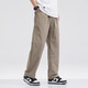 Catman (Miiow) Pantalones de seda de hielo de lino para la ropa de trabajo recto de secado rápido de verano para hombres para pantalones para hombres para deportes de verano y pantalones casuales gris + caqui 2xl