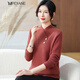 Mrdiane wei warm velvet sweater women's sweater all-in-one velvet thickened bottoming shirt women's top coffee red one size