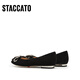 Sijiatu 2025 Nuevo Velvet Dream Elegant Campeer Zapatos planos zapatos de solo Light Mouth Women's Shoes 9A962AQ5 Dark Night 37