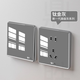 Bull switch socket panel with one opening five holes G62 acrylic plexiglass multi-hole socket seven-hole socket