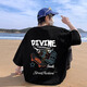 NASA-Basis kurzärmeligte T-Shirt Herren Sommer Lose trendy lässige Herrenkleidung Sommer Teenager-Basishemd halbärmelte Top 3899 Weiß L /110-140jin [Jin ist 0,5 kg]