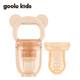 Goole kids baby bite bag baby eating fruit artifact oral period teether soothing fruit and vegetable food supplement silicone bite music