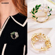 QUAMER brooch gift box five-piece set high-end light luxury corsage sweater chain combination suit dress brooch set one