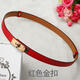 Yunfan H Home Kelly Real Leather Thin Belt Women's Lock Kelly Coat Summer Decoration avec jupe taille 13780 Classic Black Gold Buckle