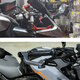适用春风450SR 450SRS 675SR-R改装竞技护弓防摔杆牛角护手 银色(赠挂挡套)
