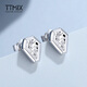 TTMIX platinum earrings geometric snake shape women's pt950 platinum crushed ice earrings 3.1-3.3g