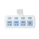 Bull Bull King socket plug converter socket USB independent switch one turn multi-hole household plug strip wireless branch non-Bull upgraded side plug one turn four with light 17