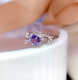 OEMG natural tanzanite ring s925 sterling silver fashionable exquisite fresh flower style 5*5mm exquisite and compact